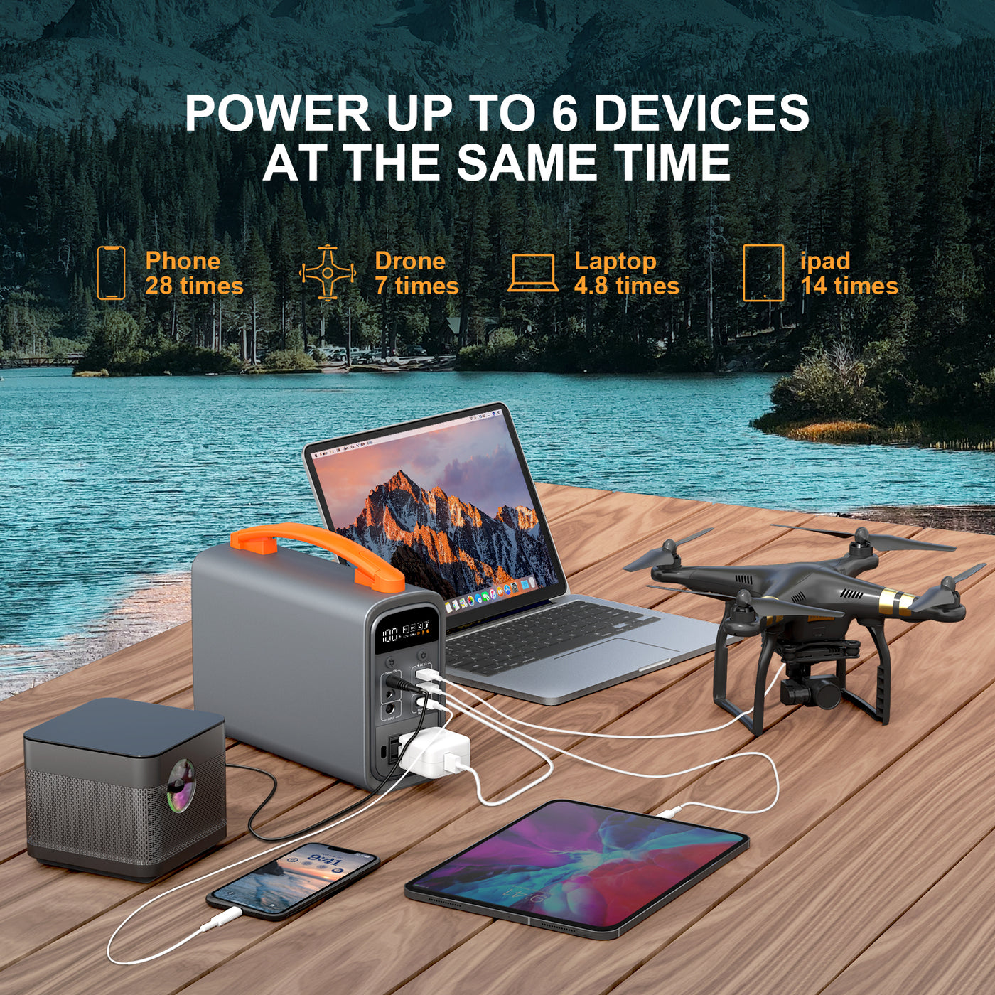 【Update Version】CTECHi GT200 320Wh LiFePO4 Portable Power Station